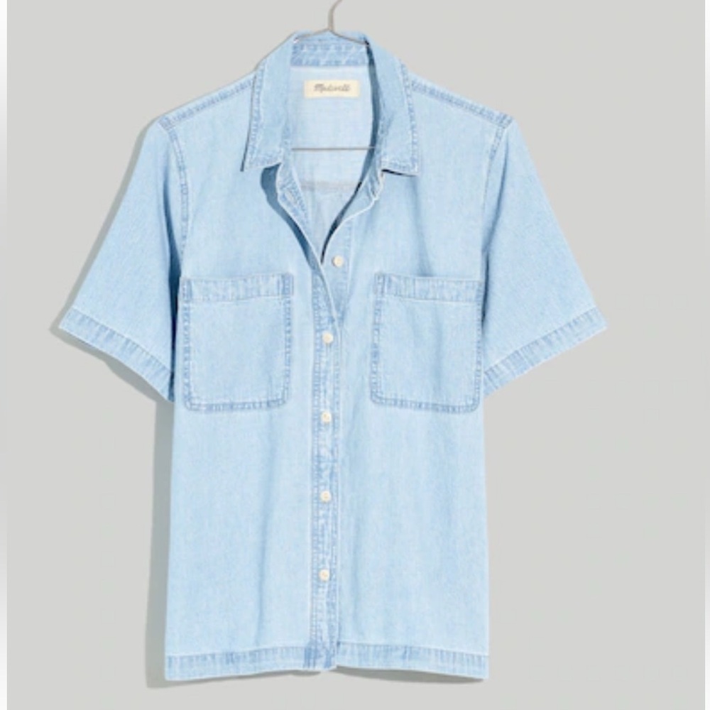 Madewell Sky Blue Textured Top